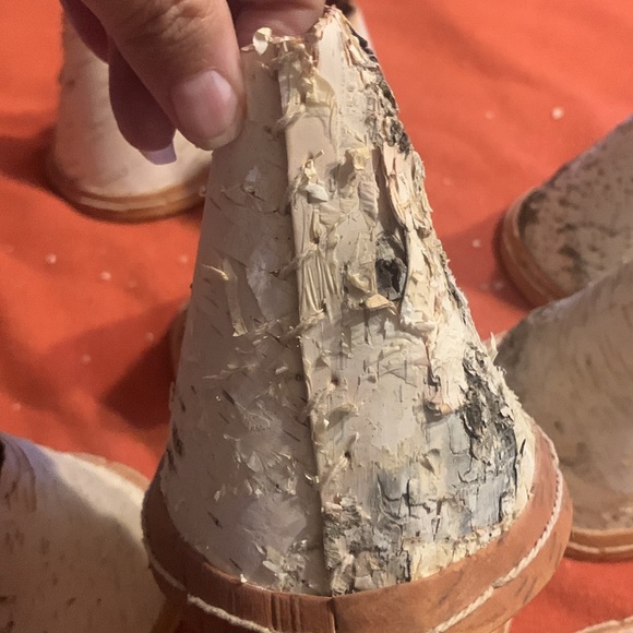 Authentic Indian Handmade Birch Tee Pee / Cone / Shade/ Crafts  set of 9 - Picture 4 of 7